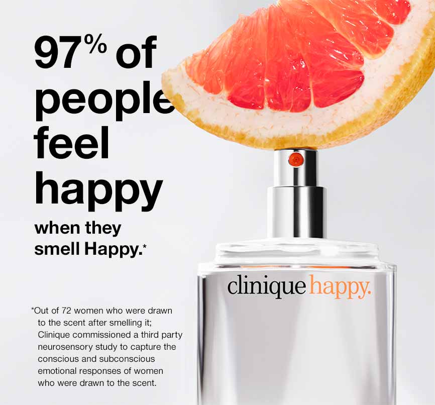 97% of people feel happy when they  smell Happy.*